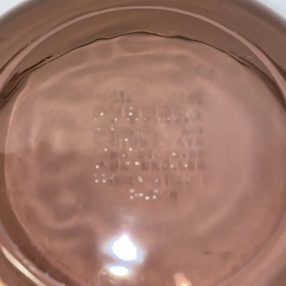 Vintage Pyrex Cranberry Glass 2 Qt Covered Casserole Dish w Lid USA